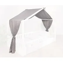 tiSsi tiSsi® Baldachin Musselin für Hausbetten 90x200 cm grau | Gr.: onesize