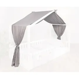 tiSsi tiSsi® Baldachin Musselin für Hausbetten 90x200 cm grau | Gr.: onesize