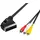 Logilink SCART Anschlusskabel 1x SCART-Stecker - 3x Cinch-Stecker 2 m Schwarz