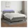 vidaXL Boxspringbett mit Matratze & LED Dunkelgrau 140x200 cm Stoff
