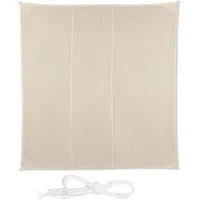 Relaxdays Sonnensegel quadratisch 400 x 400 cm beige