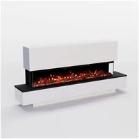 GLOW FIRE Elektrokamin Cobalt, Standkamin mit 3D Feuer und Heizung (Thermostat, Elektrischer Kamin mit APP Steuerung, Heizleistung (900- 1800 W) weiß 50 cm
