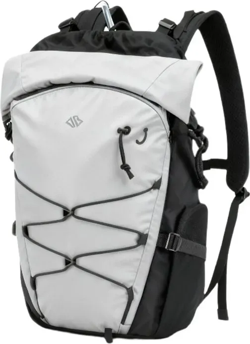 ochama×J.ZAO Sports Serie Outdoor-Wander-Rucksack, 25L, atmungsamer Rücken, Silbergrau