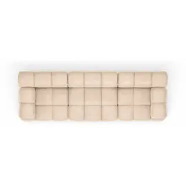 kaiser möbel Sofa Modulares 3-Sitzer-Sofa, gerade Couch, Stoff Salvador, Selia, 3-Sitzer, Veloursstoff Salvador, modernes Design,weiche, abgerundete Linien beige