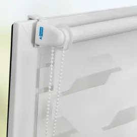 K-HOME Doppelrollo Trapez 30 x 150 cm weiß