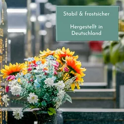 Vosteen 5 Stück Friedhofsvase  Gedenkvase, frostsicher und stilvoll, ideal für Grabschmuck, wetterbeständige Vase mit stabilem Sockel