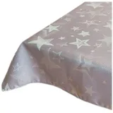 texpot Tischdecke Tischwäsche Sternzauber Winter Weihnachten Webware (1-tlg) grau rechteckig | 130 cm x 160 cm