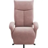 sit&more TV-Sessel Zoe Polyester 74 x 112 x 82 cm Rosa mit Kopfteilverstellung & 360° Drehfunktion