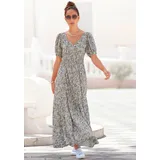 VIVANCE Maxikleid Blümchen grau 42