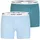 Happy Shorts Boxershorts Hellblau / Grün XL 2er Pack