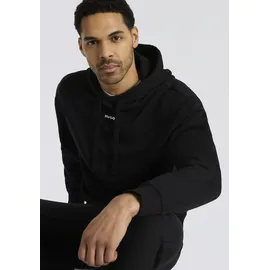 Hugo Kapuzensweatshirt "Dapo", Herren, Gr. XL, schwarz001, Sweatware, Obermaterial: 100% Baumwolle, unifarben, relaxed fit normal, Rundhals, Bündchen, Sweatshirts, Kapuze mit Kordelzug, Relaxed Fit, HUGO Logo