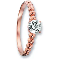 Goldring ONE ELEMENT "Zirkonia Ring 333 Roségold" Gr. 52, rosa (rosé), Fingerringe, Damen, 52,mit Zirkonia, Damen Gold Schmuck