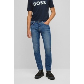 Boss ORANGE Taber BC-C Blaue Tapered-Fit Jeans aus bequemem Stretch-Denim Blau