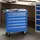 Tectake Werkzeugwagen Stahl 69 x 33 x 79 cm blau unbestückt