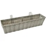 expo-börse kynast exklusiv Kynast Blumenkasten Balkon Geländer 60 x 14 cm eckig Polyrattan hellgrau