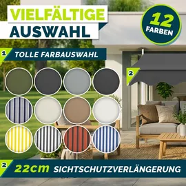 tillvex Klemmmarkise 400 cm grau