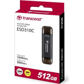 Transcend ESD310C 512 GB USB 3.2 Gen 2 Schwarz TS512GESD310C