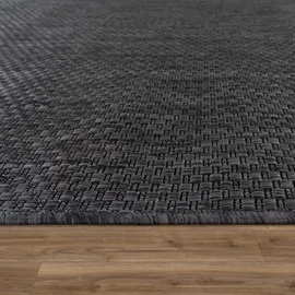 KADIMA DESIGN FLACHWEBTEPPICH, einfarbig, aus Polypropylen, Anthrazit 60 x 100% cm