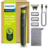 PHILIPS Oneblade 360 Face - Elektrischer Rasierer & Trimmer, 2X 360 Klingen, 3X