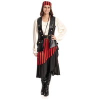 Kostümplanet Piraten-Kostüm Damen Piratin Kostüm Verkleidung Seeräuber (36-38)
