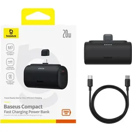 Baseus Compact IP 5000mAh 20W (schwarz)