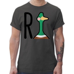 Shirtracer T-Shirt R Ente Rente Rentner Rentnerin Ruhestand Geschenk Rentner Geschenk grau S