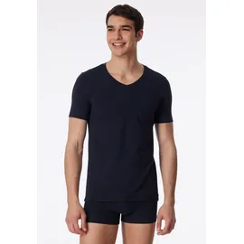 SCHIESSER Long Life Soft V-Ausschnitt schwarz M