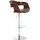 CLP Barhocker Kingston mit Stoffbezug 45 x 75-85 cm Walnuss/Braun