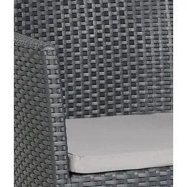 BEST Freizeitmöbel Napoli Set 3-tlg. graphit/hellgrau