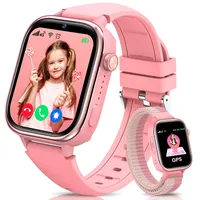SWGOTA 4G Smartwatch Kinder, Telefon Uhr für Kinder mit GPS, Anrufe, Videoanrufen, Nachrichten, Schulmodus, SOS-Funktion, IP68 Wasserdicht, Wecker, Kamera und Schrittzähler (Rosa)