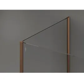 Mexen Kioto Walk-in Duschwand 110 x 110 x 40 cm, schwarzes Muster, roségold - 800-110-110-221-60-70- - Mexen