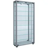 VCM Wandvitrine Vitrosa Maxi 59 x 18 x 115 cm Silber