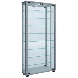 VCM Wandvitrine Vitrosa Maxi 59 x 18 x 115 cm Silber