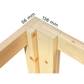 BERTILO HPL 1 2,30 x 2,36 m Anthrazit-Weiß
