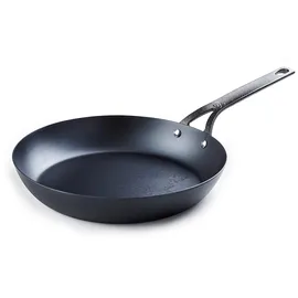 B&K BK Black Steel Bratpfanne aus Kohlenstoffstahl, Geeignet für Induktion, Backofen- und Bratrostsicher bis 350C, Langlebig und Professionell, Schwarz