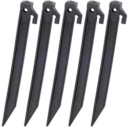 VOSS.farming 5x Heringe 22cm, Bodenanker, Abspannhaken, extra robust, schwarz