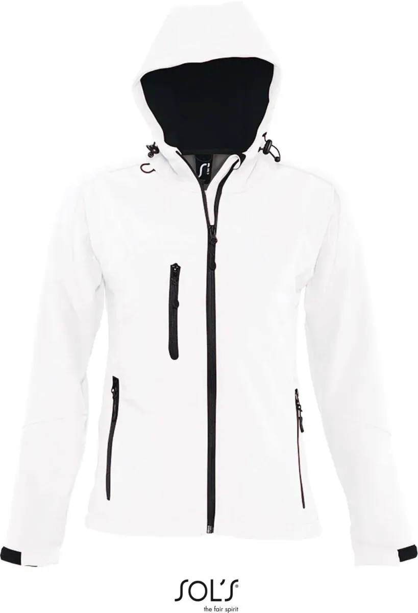 SOLS Damen Kapuzen 3-Lagen Softshell Jacke Softshell-Jacke 46802 white M