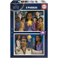 Educa - Puzzle 48 Teile für Kinder ab 4 Jahren | Disney Wish Puzzle, 2x48 Teile Puzzleset für Kinder ab 4 Jahren, Puzzleset, Kinderpuzzle (19741)
