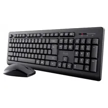 Trust Primo Spanisches QWERTY-Layout Tastatur und Maus Set Kabellos