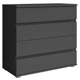 Feldmann-Wohnen Schubladenkommode 92 x 85 x 42 cm Graphit Grau