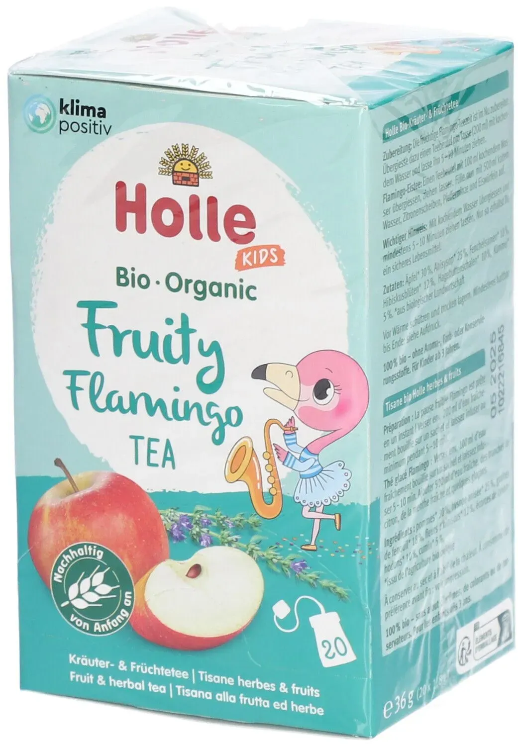 Holle Fruity Flamin Kräu Früchtetee Bio 20 x 1.8 g