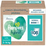 Pampers (Alte Version), Packung mit 108 absorbierenden Einweg-Toppings, Normal - 1 Stück