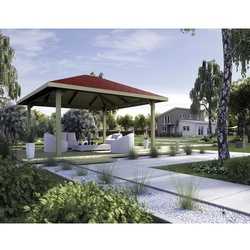 WEKA Pavillon »Paradies«, BxHxT: 480 x 314 x 480 cm - beige