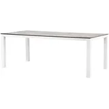 VCM Gartentisch Llama ca. 205x100x75 cm Grau/Weiß