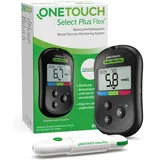 ONETOUCH Select Plus Flex® Blutzuckermessgerät (mmol/L) |1 Messgerät, 10 Teststreifen, 1 Stechhilfe, 10 Lanzetten & 1 Etui