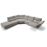 Sofanella 2-Sitzer Stoff Cuneo, Relaxsofa, Designsofa, Designer Couch, Italienisches Sofa, 2er Sofa grau