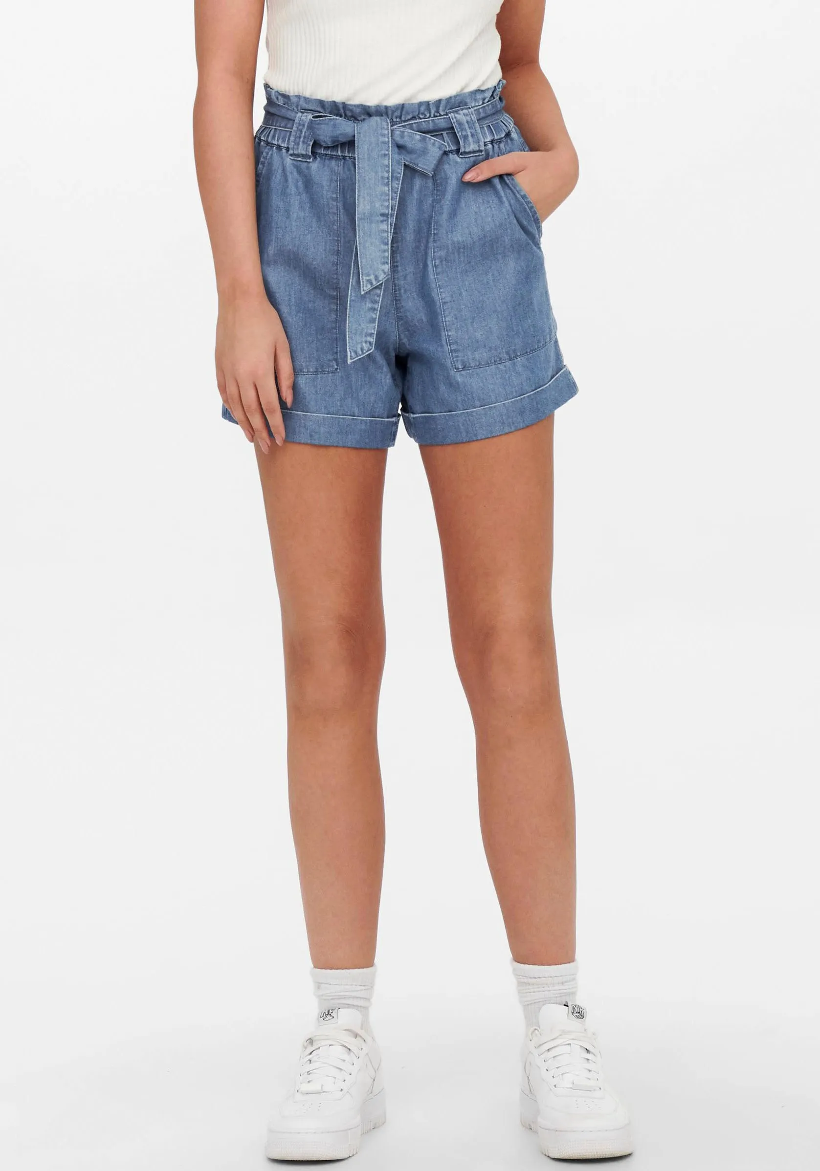 ONLY Shorts »ONLBEA SMILLA HW PB LOOSE DNM SHORTS«, im Denim Look ONLY Medium Blue Denim L (40)