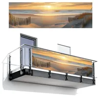 MuchoWow Balkon-Sichtschutz, Sand, Kunststoff, Rechteckig, 300x90 cm, Sonnen- & Sichtschutz, Sichtschutz Garten, Balkon Sichtschutze