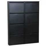 VCM Pisa 51 x 136 x 16 cm 8 Klappen schwarz