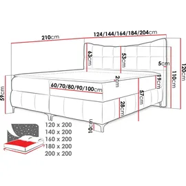 Mirjan24 Nova 200 x 200 cm H3 Grau
